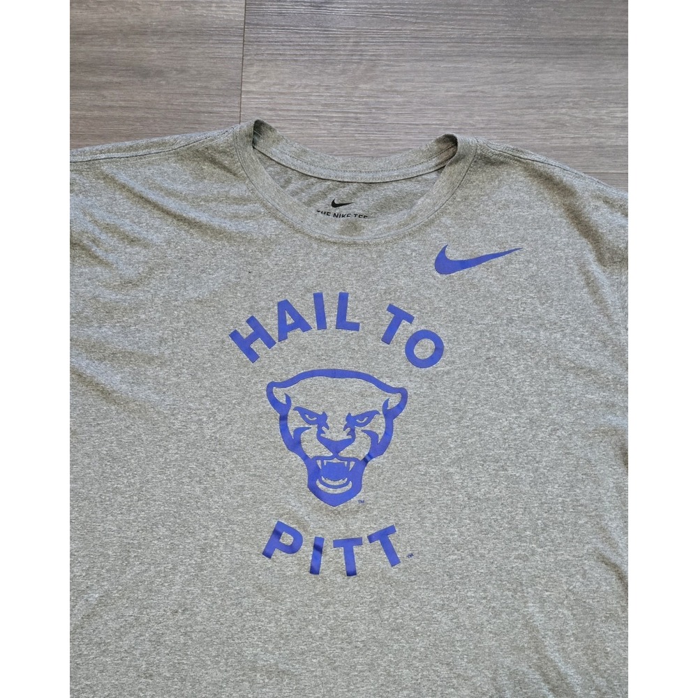 Hail To Pitt Panthers Nike T-Shirt Men's XL Gray Dri-FIT College Tee - Picture 3 of 11